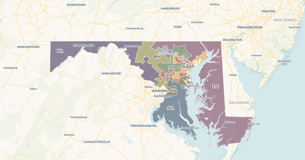 Maryland Congressional Districts 4238