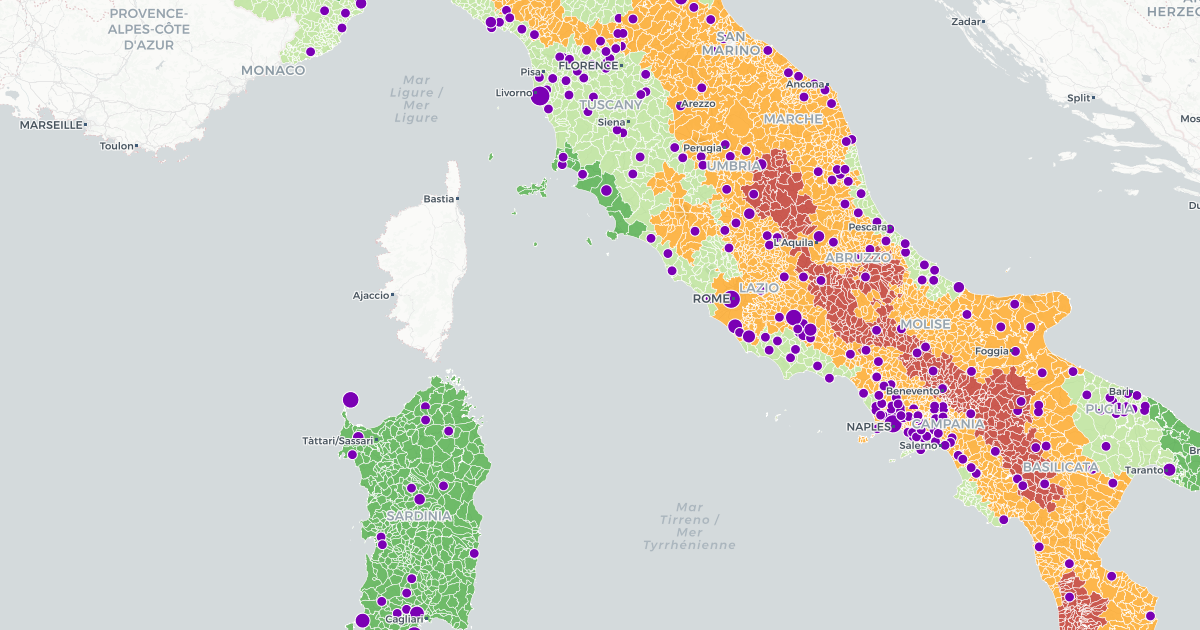 Stabilimenti RIR E Classificazione Sismica Per Comune