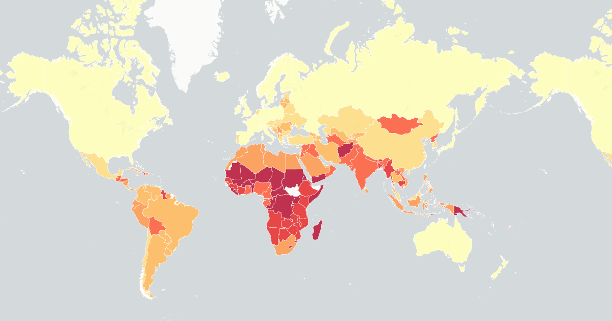 Ranking de países vulnerables al cambio climático.